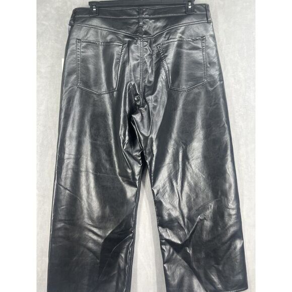 Citizens of Humanity Recycled Leather Gaucho Pants Size 32 Black - Picture 6 of 9
